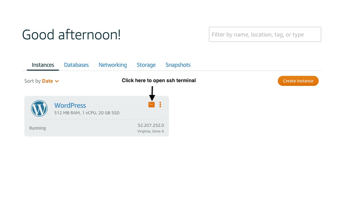 AWS Lightsail WordPress SSH