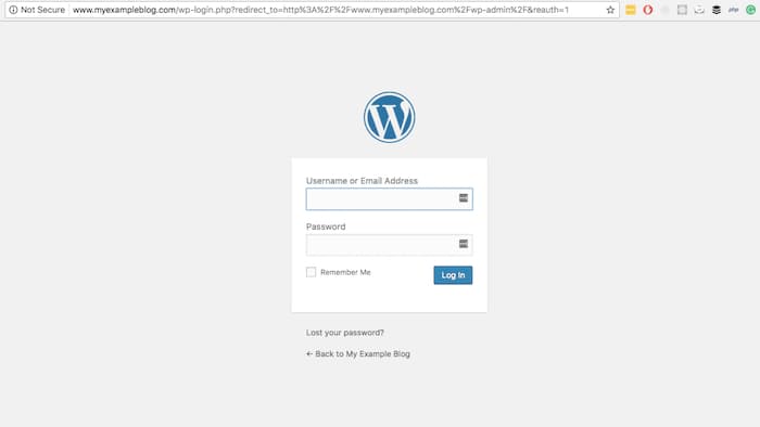wordpress admin dashboard page